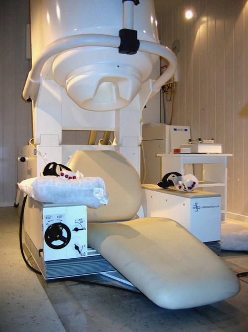 A magnetoencephalography (MEG) unit.