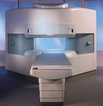 Photo of open MRI unit